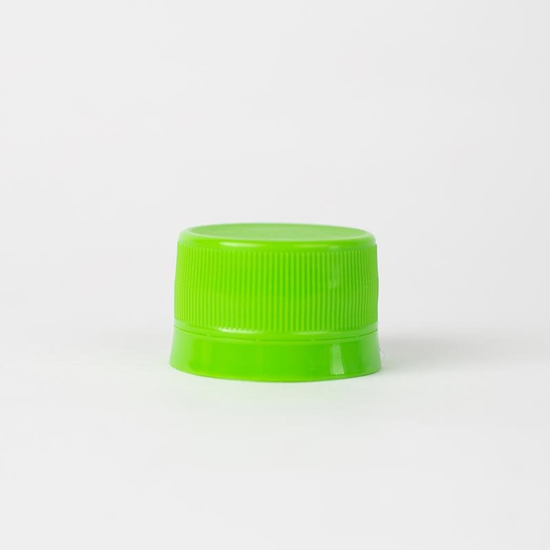 tapa verde para botellas plásticas
